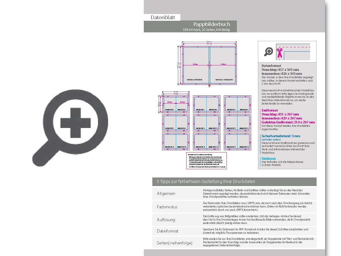 Product Bild pappbilderbuch_mit_lay-flat-bindung__din_a4_hoch__20_seiten__4_4-farbig_beidseitig_bedruckt